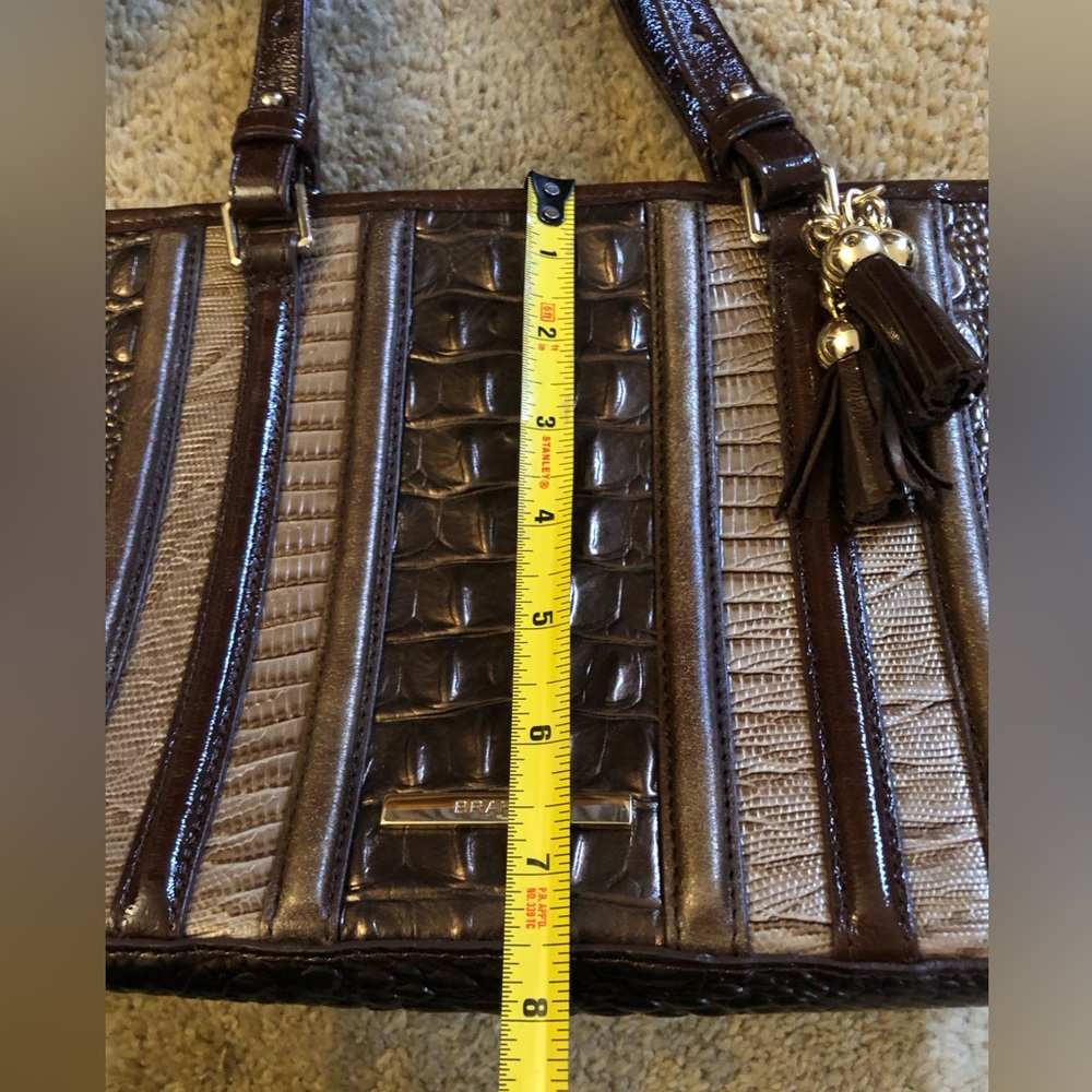 Brahmin Mini Asher Handbag In Brown Patina Dorati Excellent Condition! - Picture 16 of 16